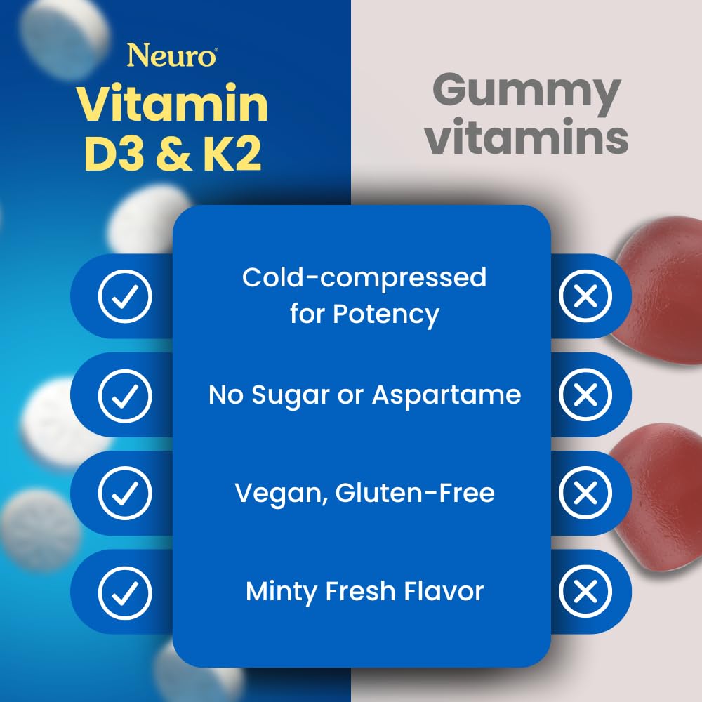 Neuro D3K2 pastilles menthe en voyage pour une recharge rapide.