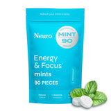 Pastilles Neuro Energy & Focus menthe, énergie rapide pour l'entraînement et l'étude.