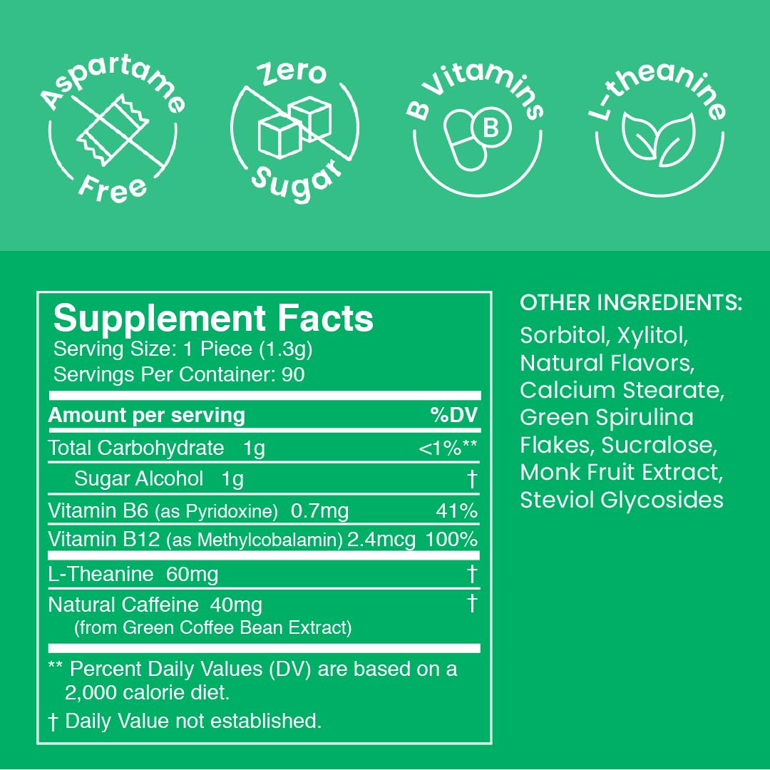 Ingrédients clés Neuro énergie et focus, L-théanine et cafeine.