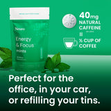 Pastilles menthe verte Neuro énergie et focus pour concentration potentielle.