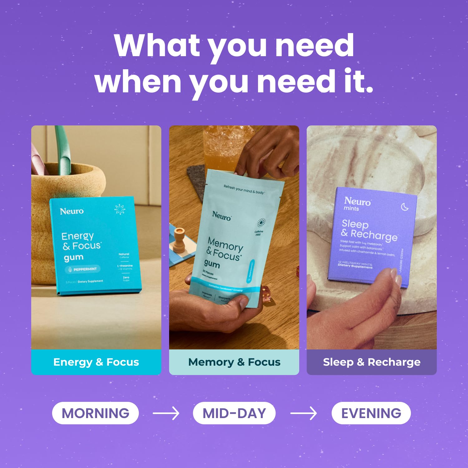 Neuro Sommeil Recharge Meltaway – mélange fruits rouges, solution pratique pour un cycle de sommeil.