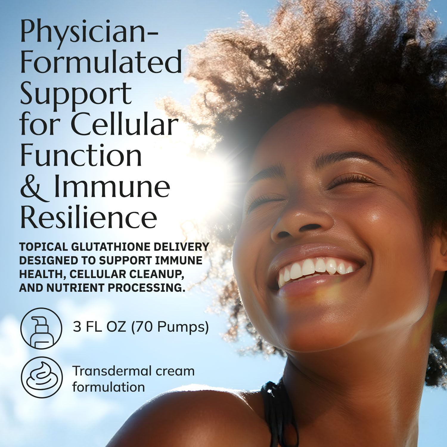 Neurobiologix Glutathione – absorption ciblée sur l’avant-bras pour hydratation
