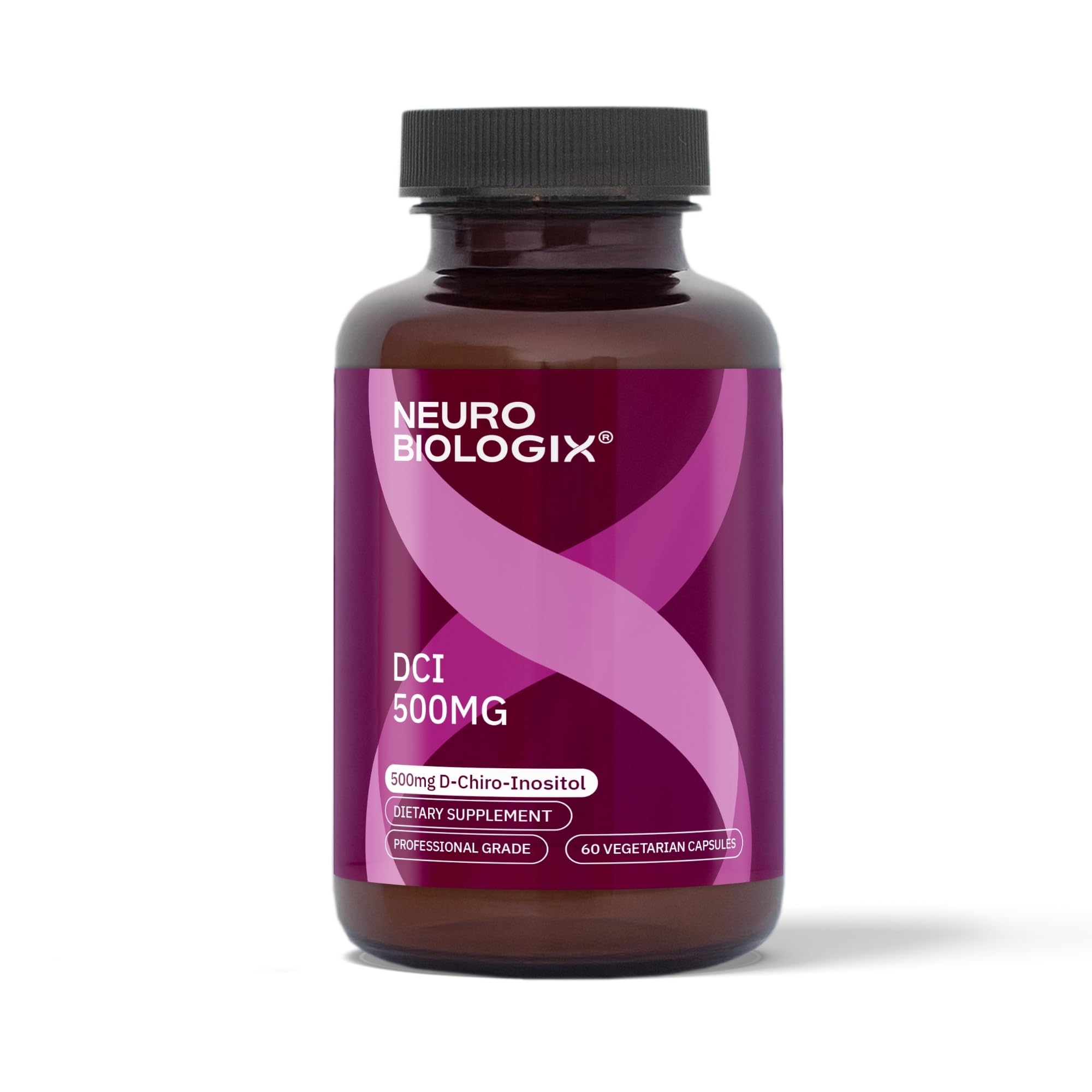 Neurobiologix D-Chiro Inositol: bouteille de 60 capsules pour énergie quotidienne.