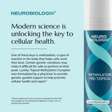 Neurobiologix Methylation Pro Topical, application sur l'avant-bras pour confort quotidien.