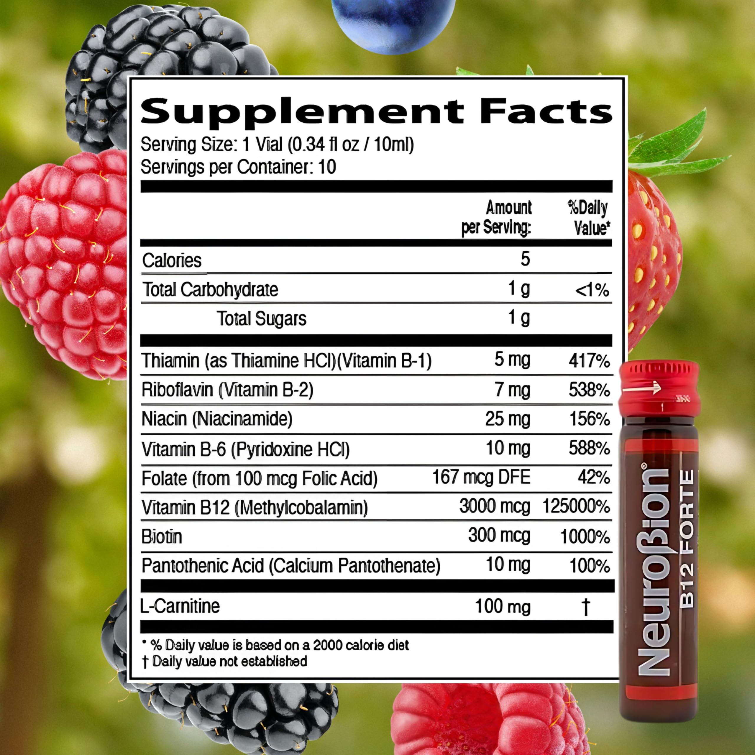 Neurobion B12 Forte: absorption rapide pour soutien nerveux potentiel.