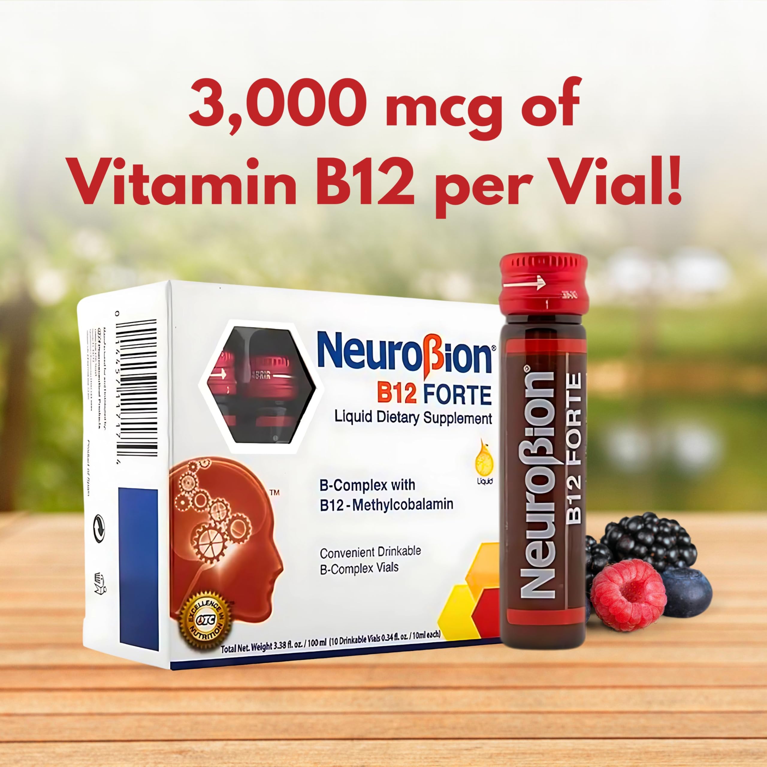 Neurobion B12 Forte: ouverture facile et format portable pour voyage.