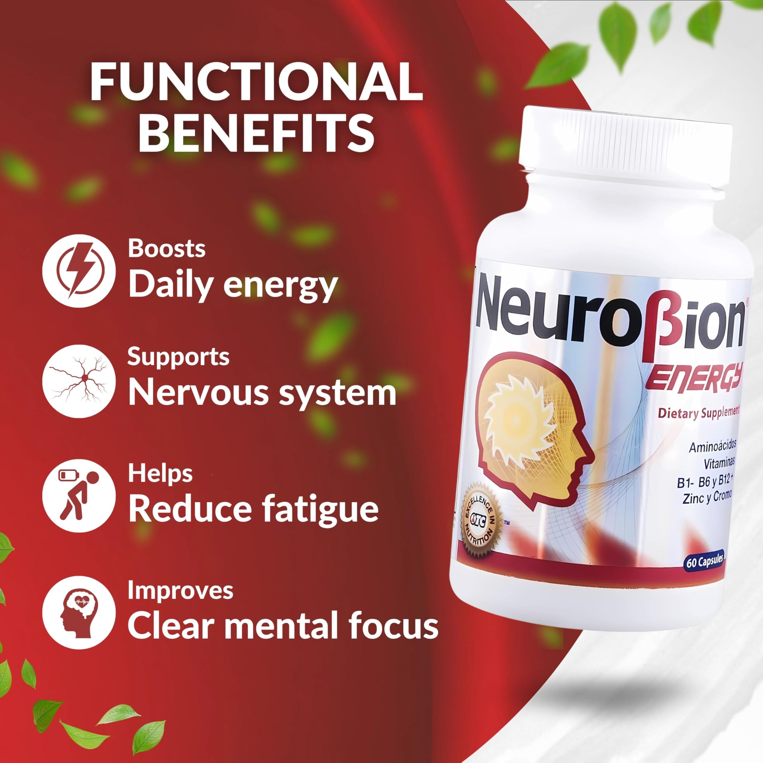 Neurobion Energy – étiquette informative sur les vitamines et minéraux.
