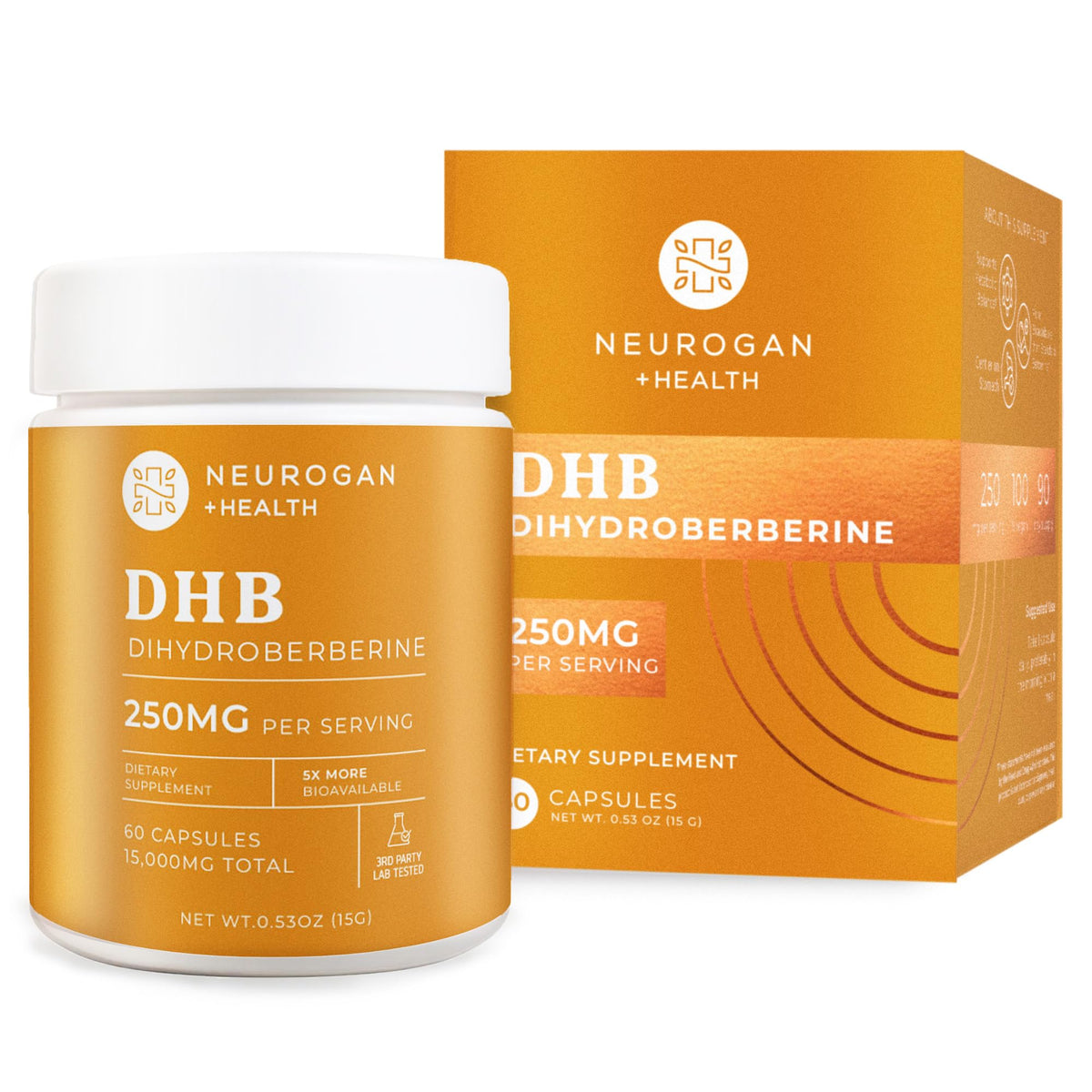 Neurogan DHB - bouteille de capsules, support métabolique potentiel au quotidien.