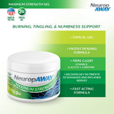 NeuropAWAY Gel: coenzyme Q10 et vitamine D3 pour la peau.