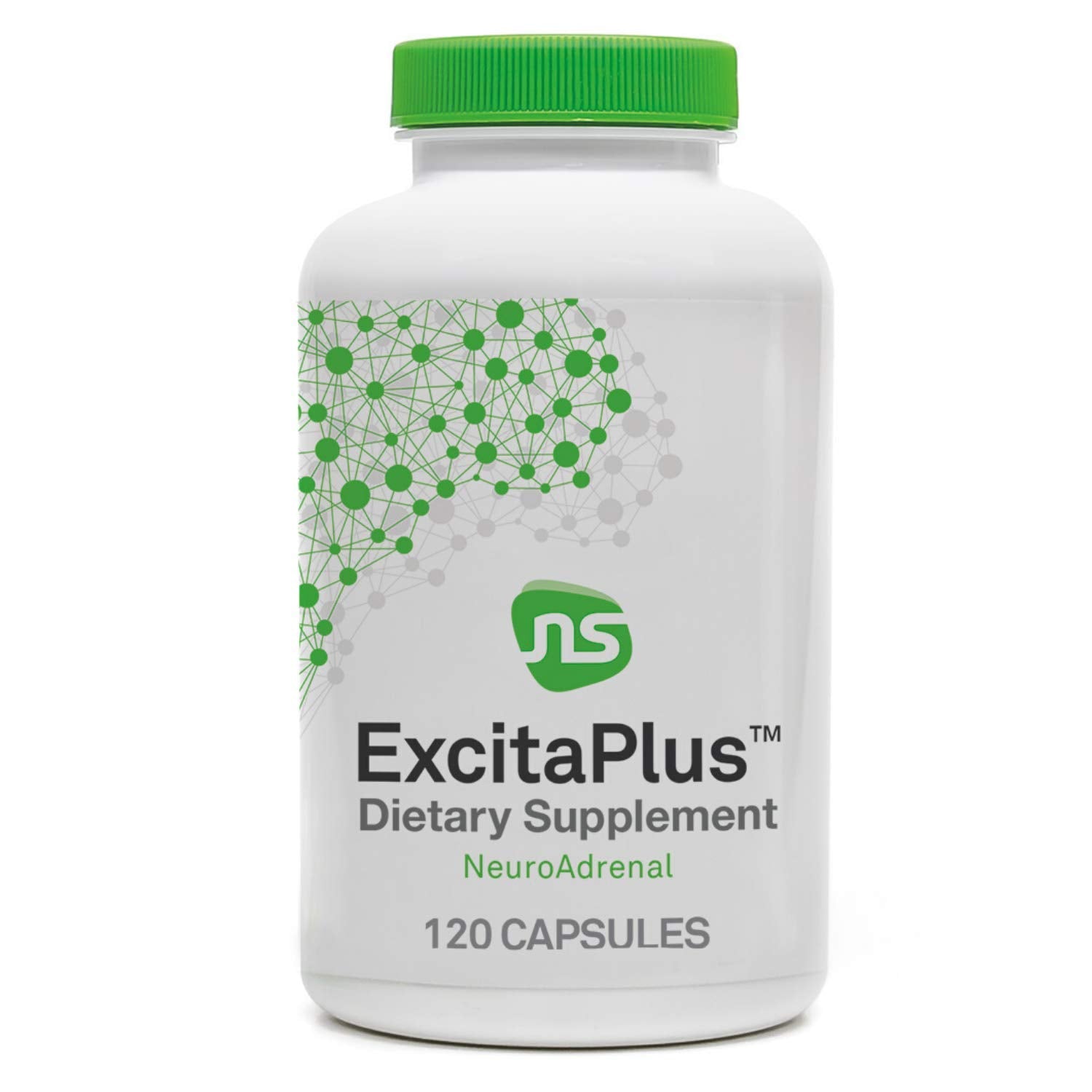 NeuroScience ExcitaPlus bouteille: soutien potentiel pour énergie et concentration au quotidien.