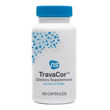 NeuroScience TravaCor – bouteille affichant les capsules et soutien potentiel de l'humeur.