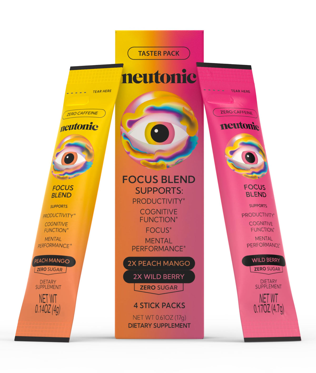 Neutonic nootropique peche-mangue poudre, soutien mémoire et clarté mentale