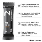 Neversecond C30 Fuel Bar, barre énergie chocolat, idéale pour endurance et longue course