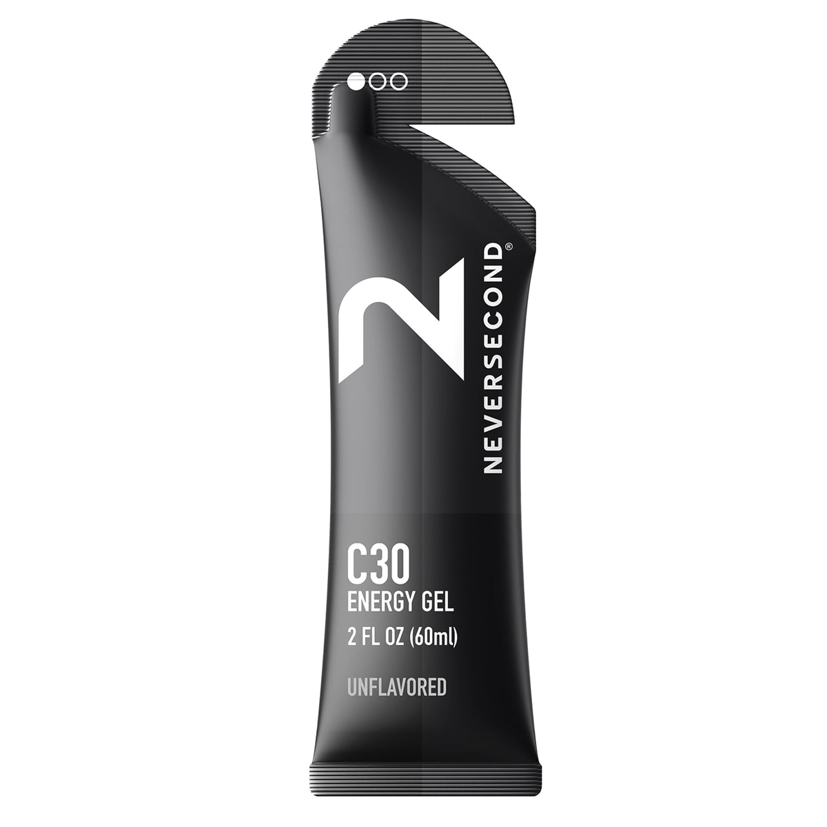 Neversecond C30 Gel énergie non aromatisé, pack de 12, énergie rapide en déplacement.