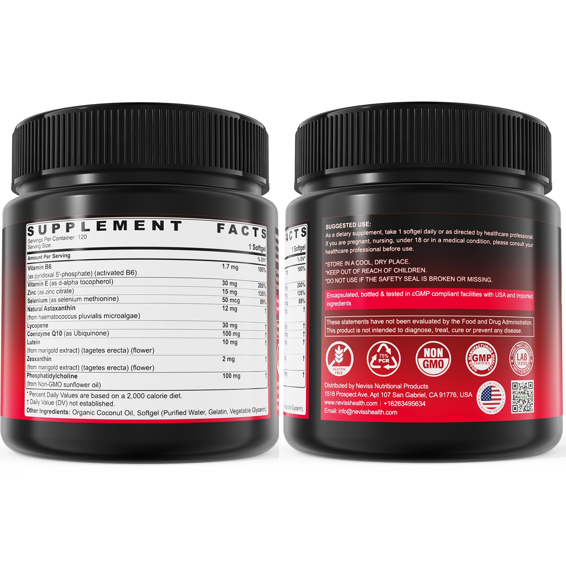 NEVISS astaxanthine liposomale - emballage écologique et pratique.