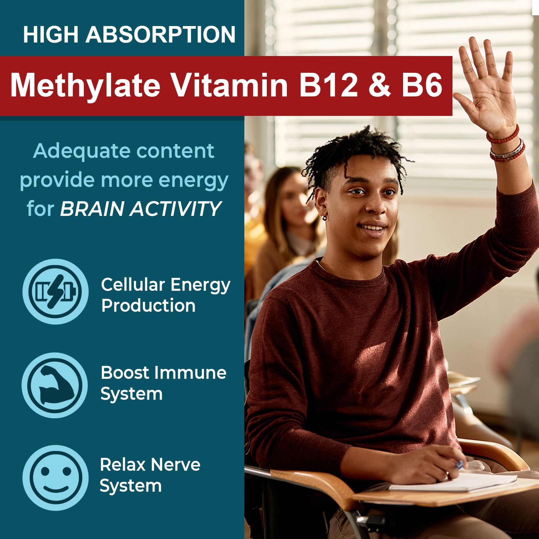 Choline et vitamines B méthylées dans NEVISS, énergie et neurotransmission possibles.
