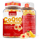 Gomme CoQ10 Neviss sans sucre saveur orange facile à prendre.