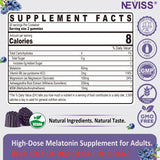NEVISS gommes mélatonine 60 mg – vue rapprochée des gommes au goût agréable.