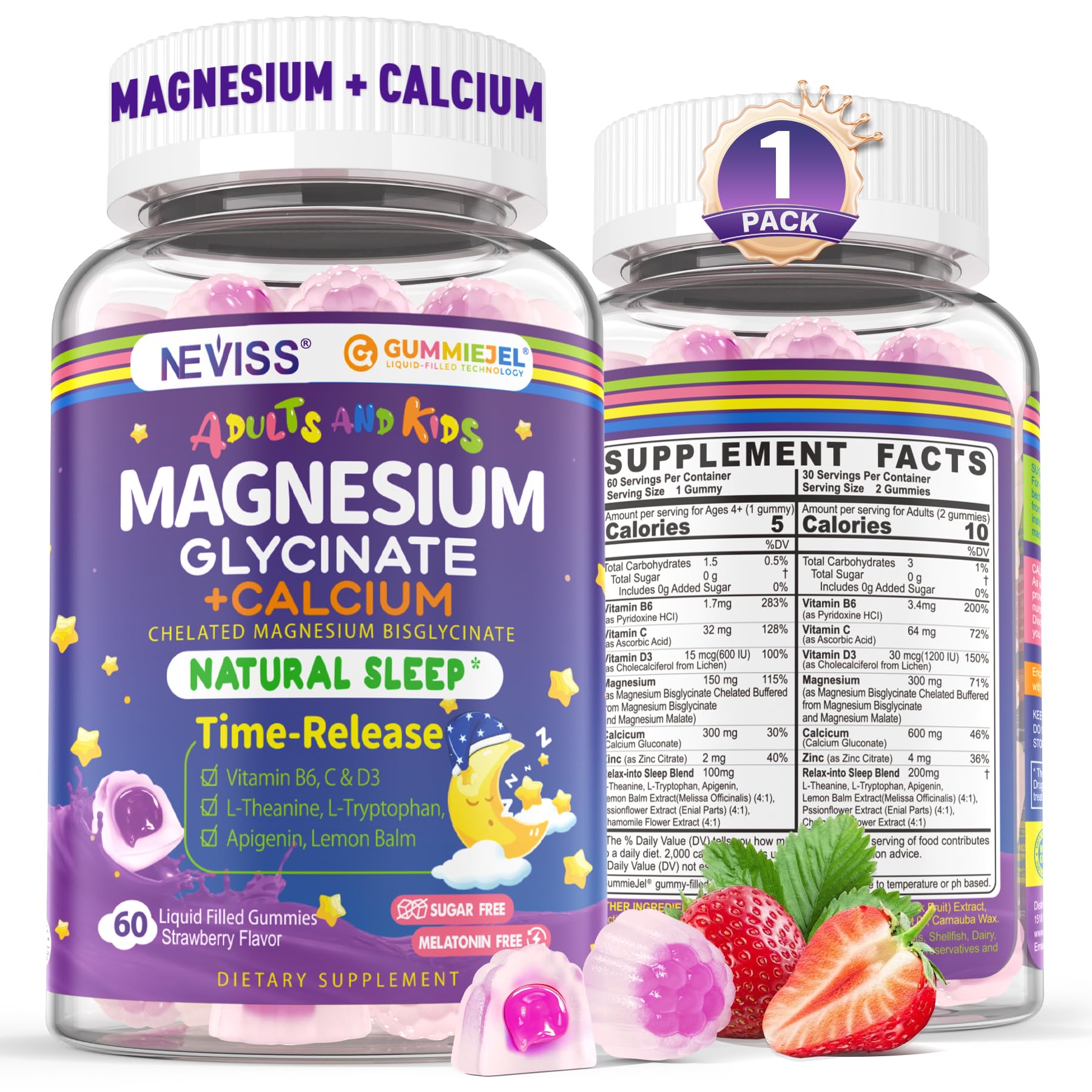 NEVISS Gummies emballage attrayant et pratique pour le quotidien