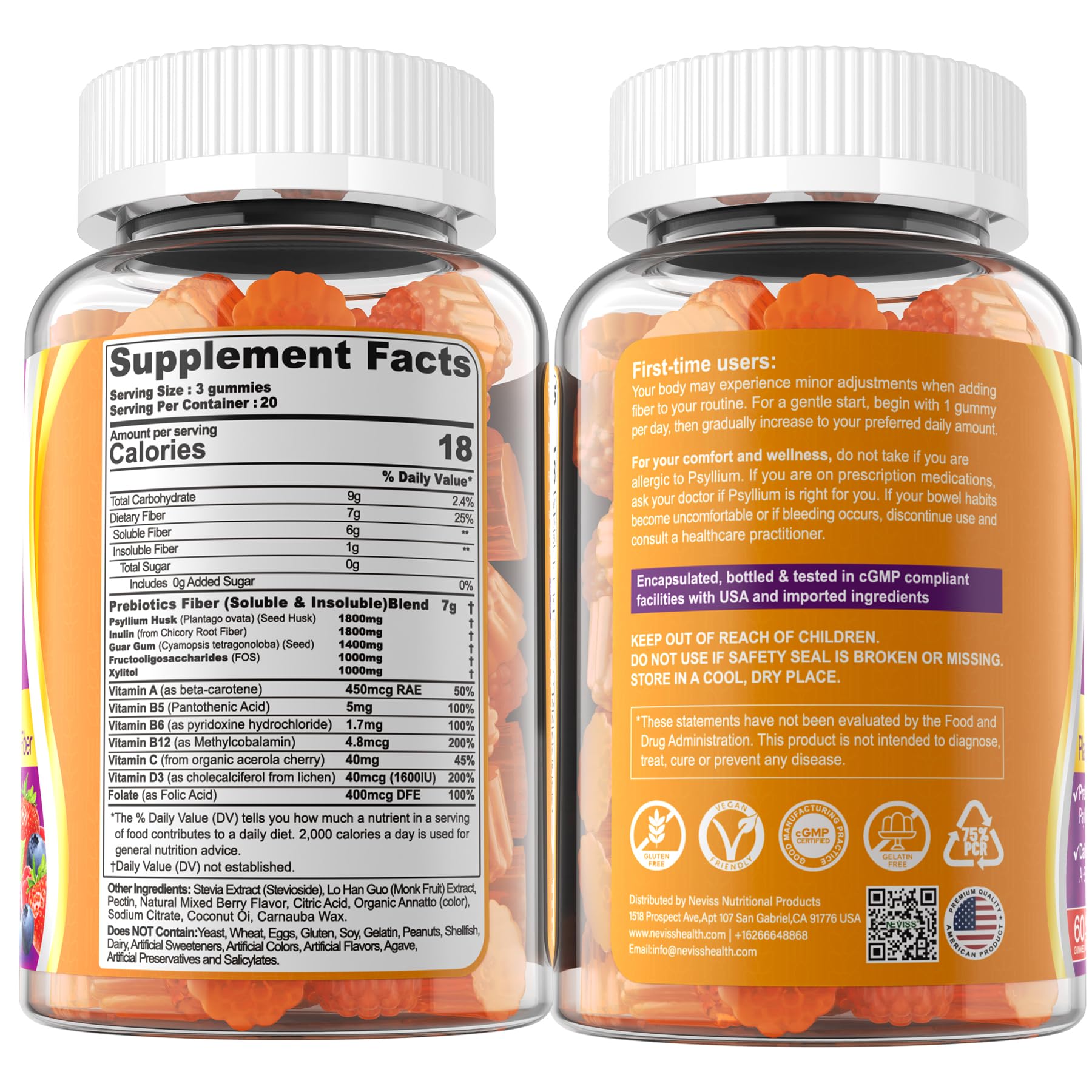 Utilisation quotidienne des NEVISS gummies pour la digestion.