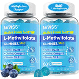 NEVISS L-methylfolate gummies boîte affichant le logo et une énergie potentielle