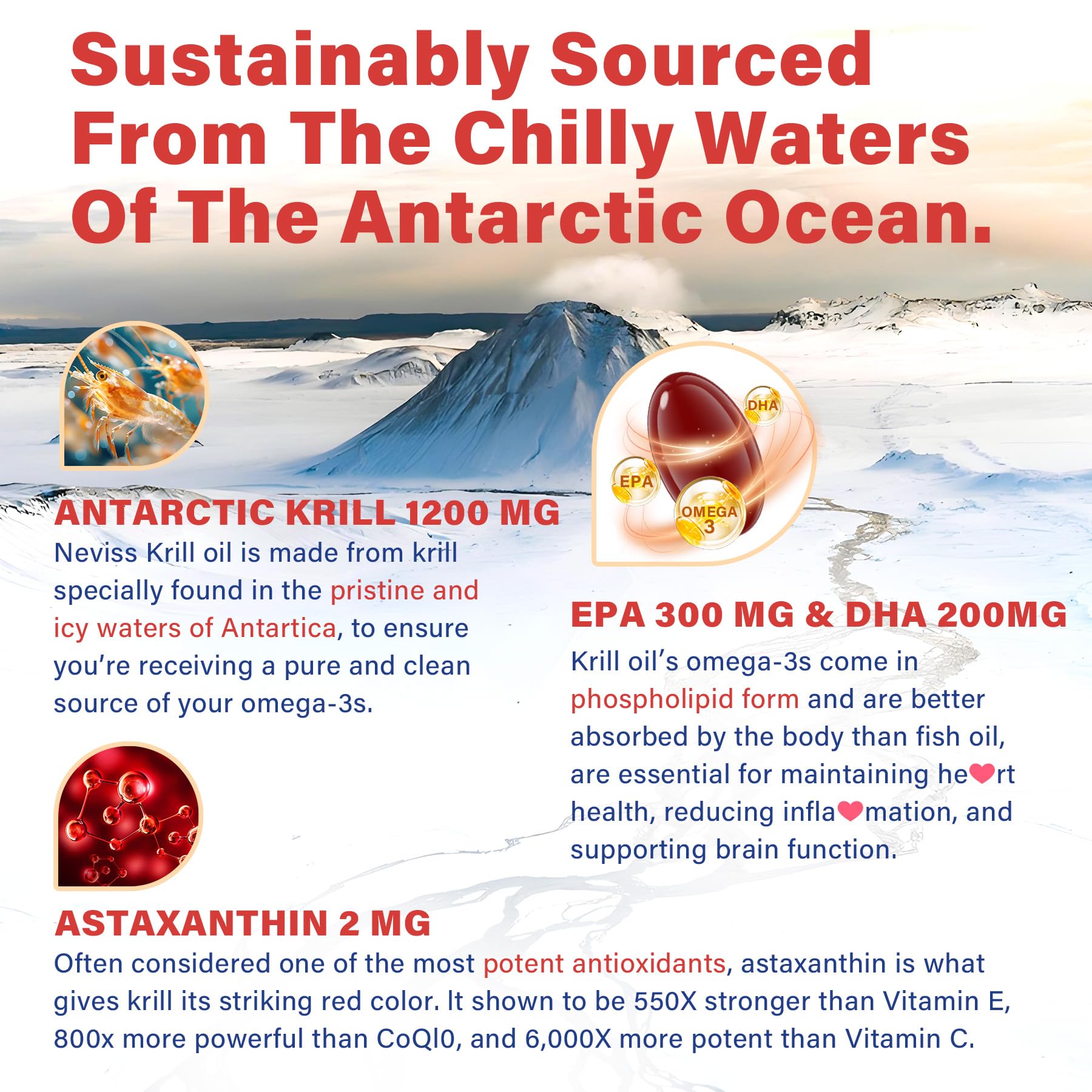 NEVISS krill astaxanthine, antioxydants naturels pour le quotidien