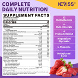 NEVISS Gommes saveur fraise agréable pour l'apport nutritionnel des adolescents