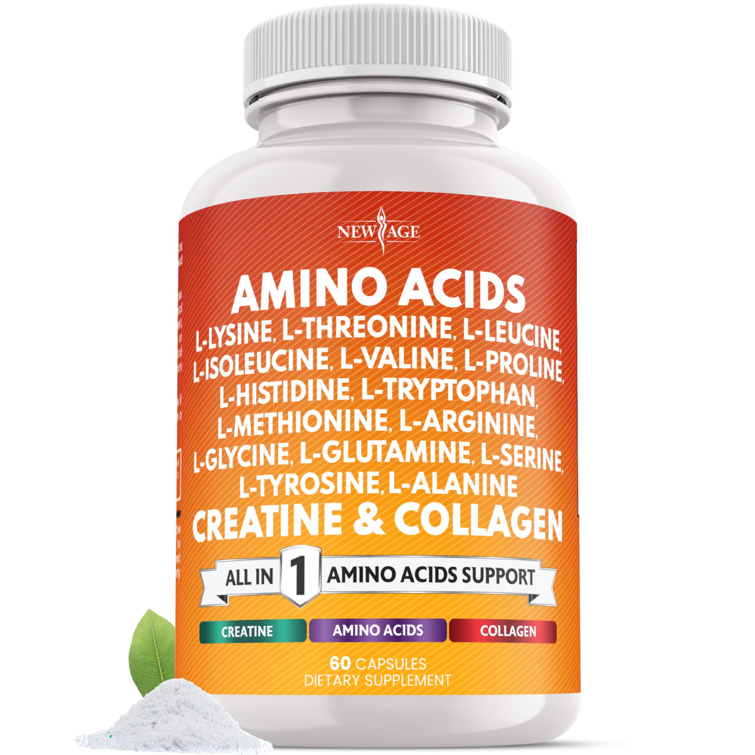 NEW AGE acides aminés, boîte de capsules pratique pour le bien-être quotidien.