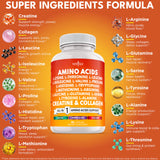 NEW AGE acides aminés - capsules visibles, formulation végétarienne et sans gluten.