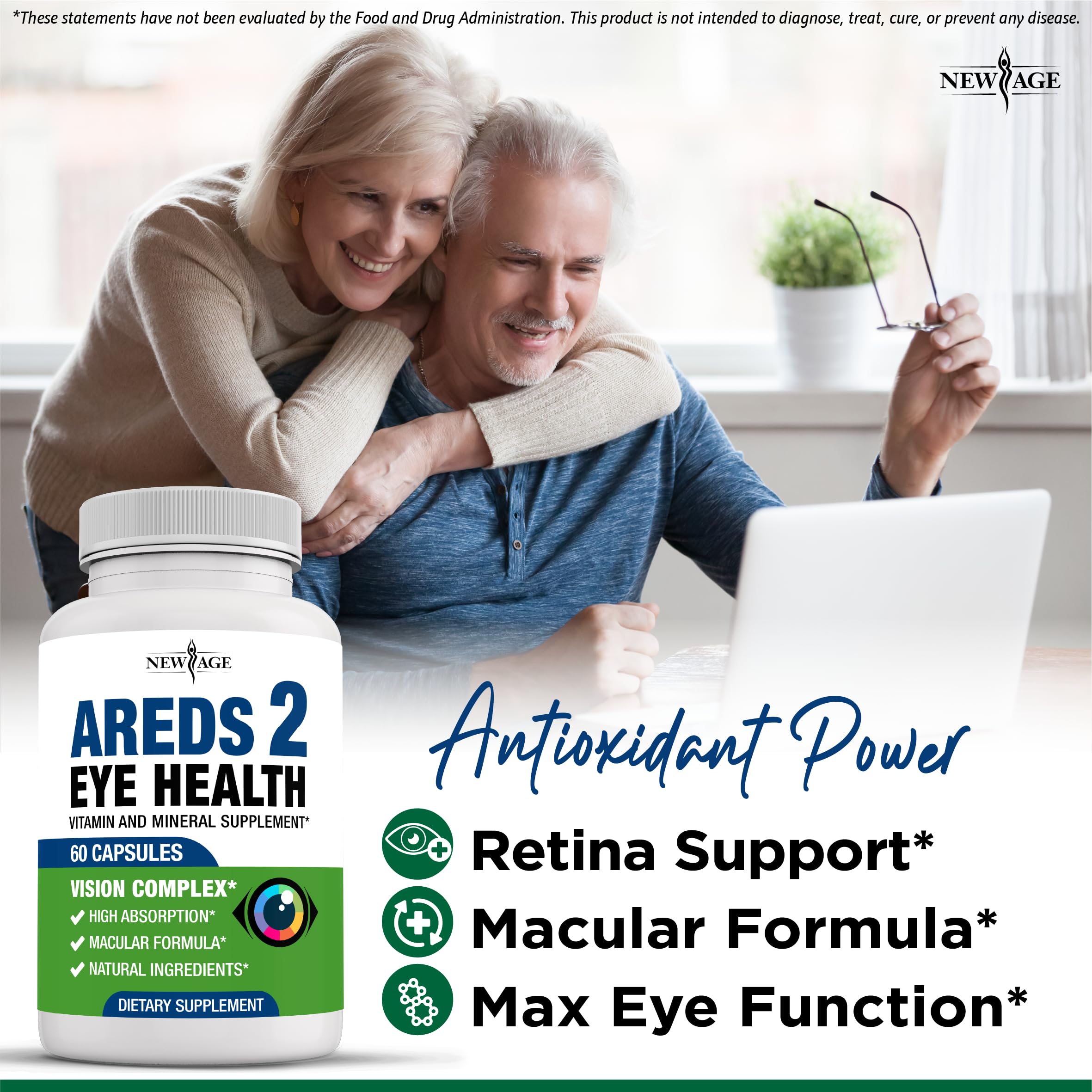 NEW AGE AREDS 2 Euphrasia officinale 1000 mg pour le confort oculaire