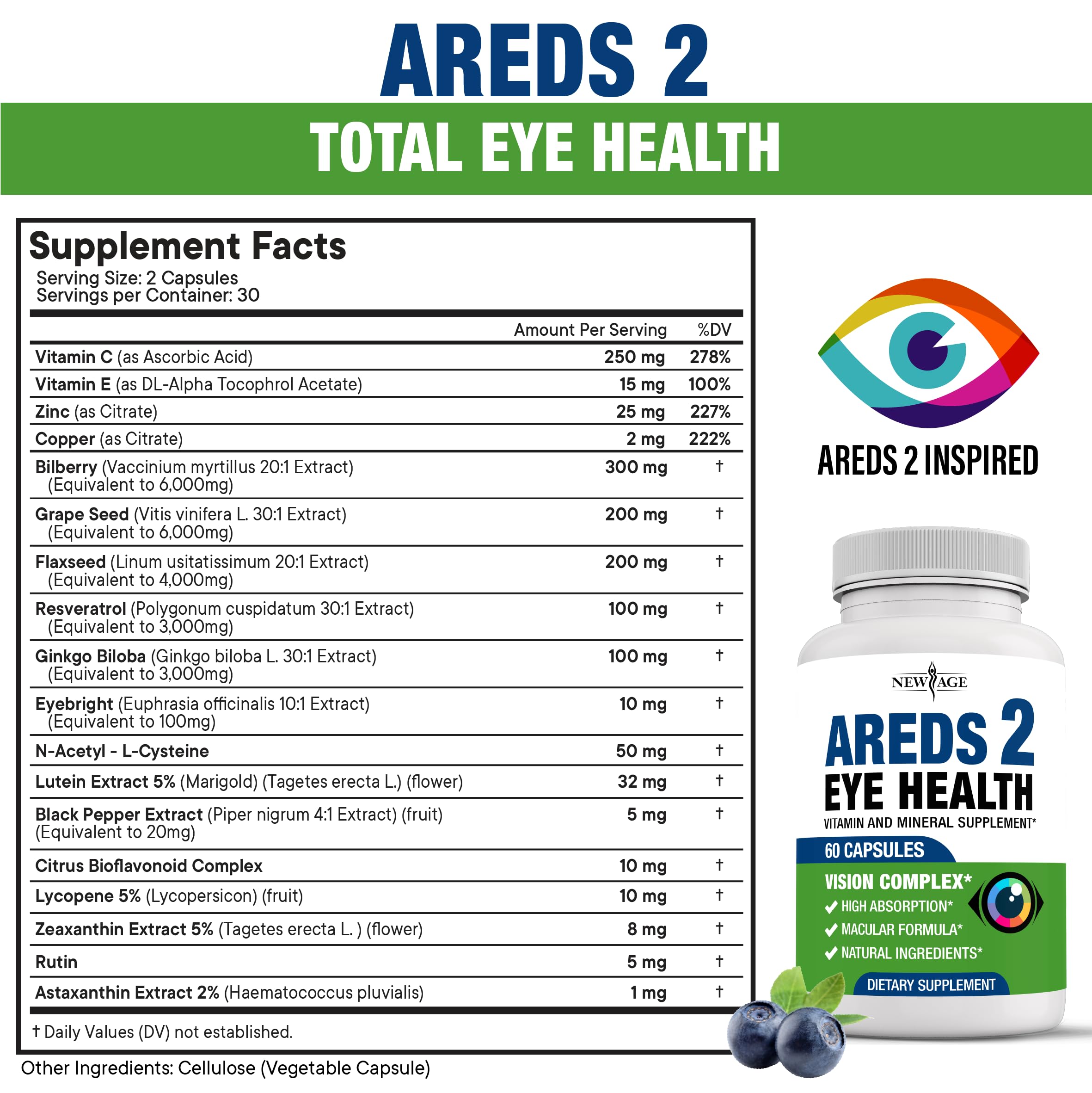 NEW AGE AREDS 2: production aux États-Unis, assurance qualité et traçabilité.