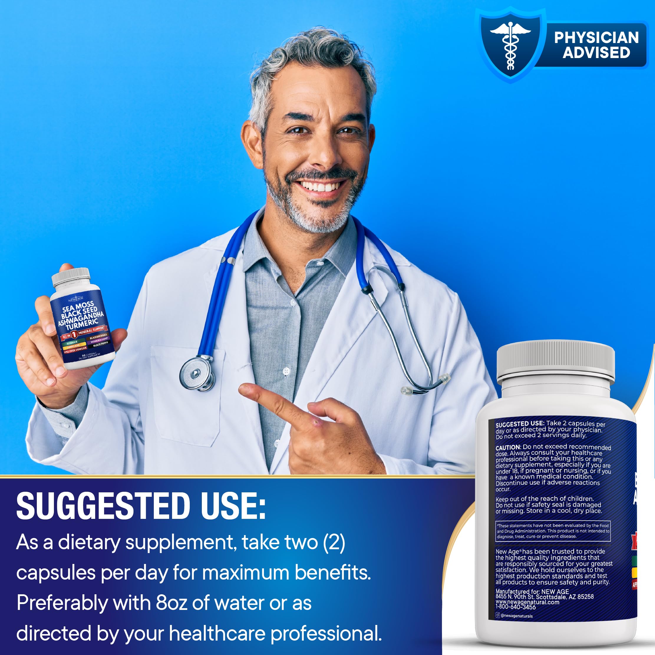 NEW AGE fucus-vesiculeux bardane — capsules pratiques pour un apport naturel.