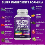 NEW AGE Capsules résveratrol et berberine, prise facile lors des repas.