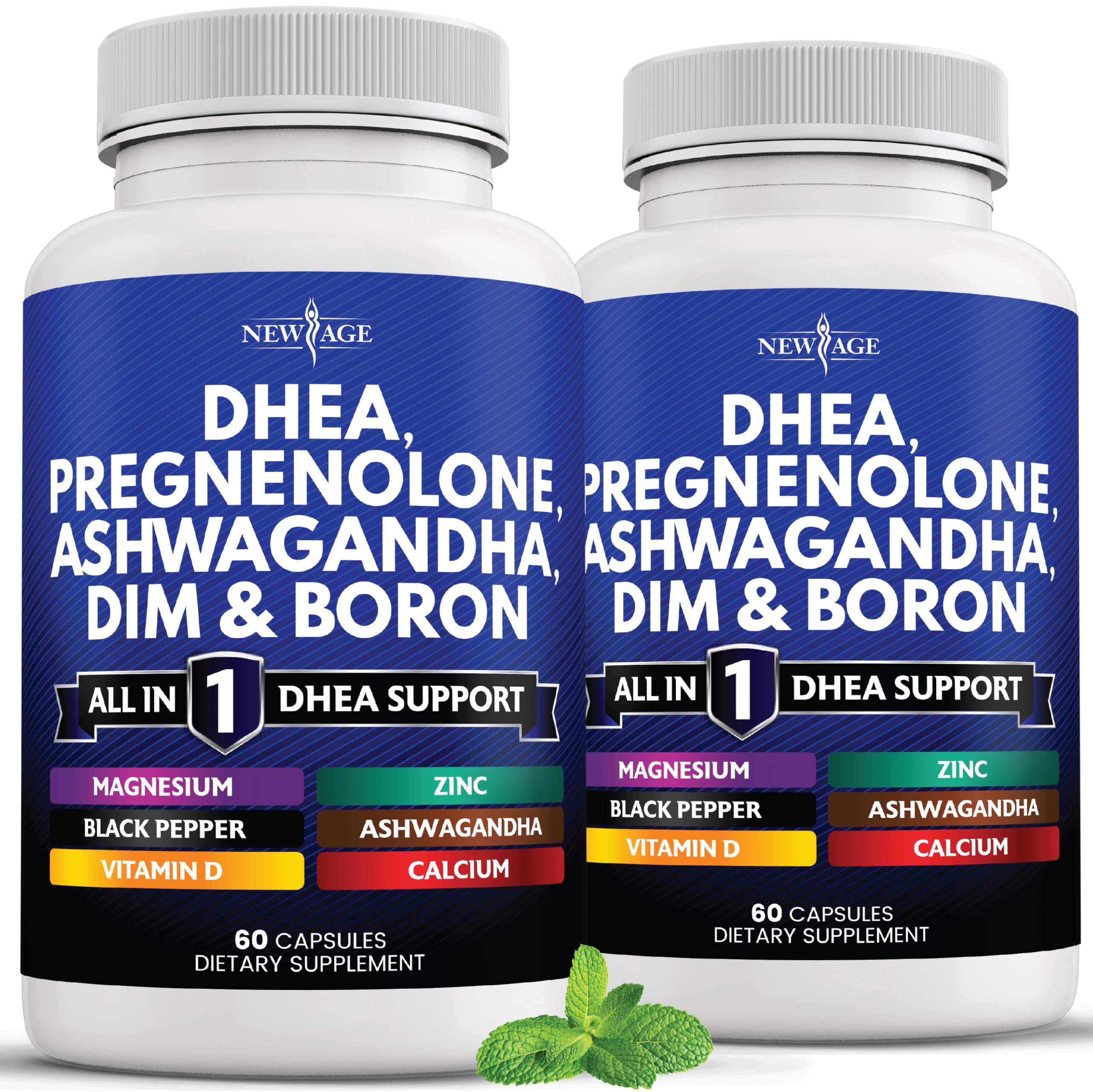 NEW AGE DHEA: gelules en gros-plan, soutien potentiel à l'équilibre hormonal quotidien