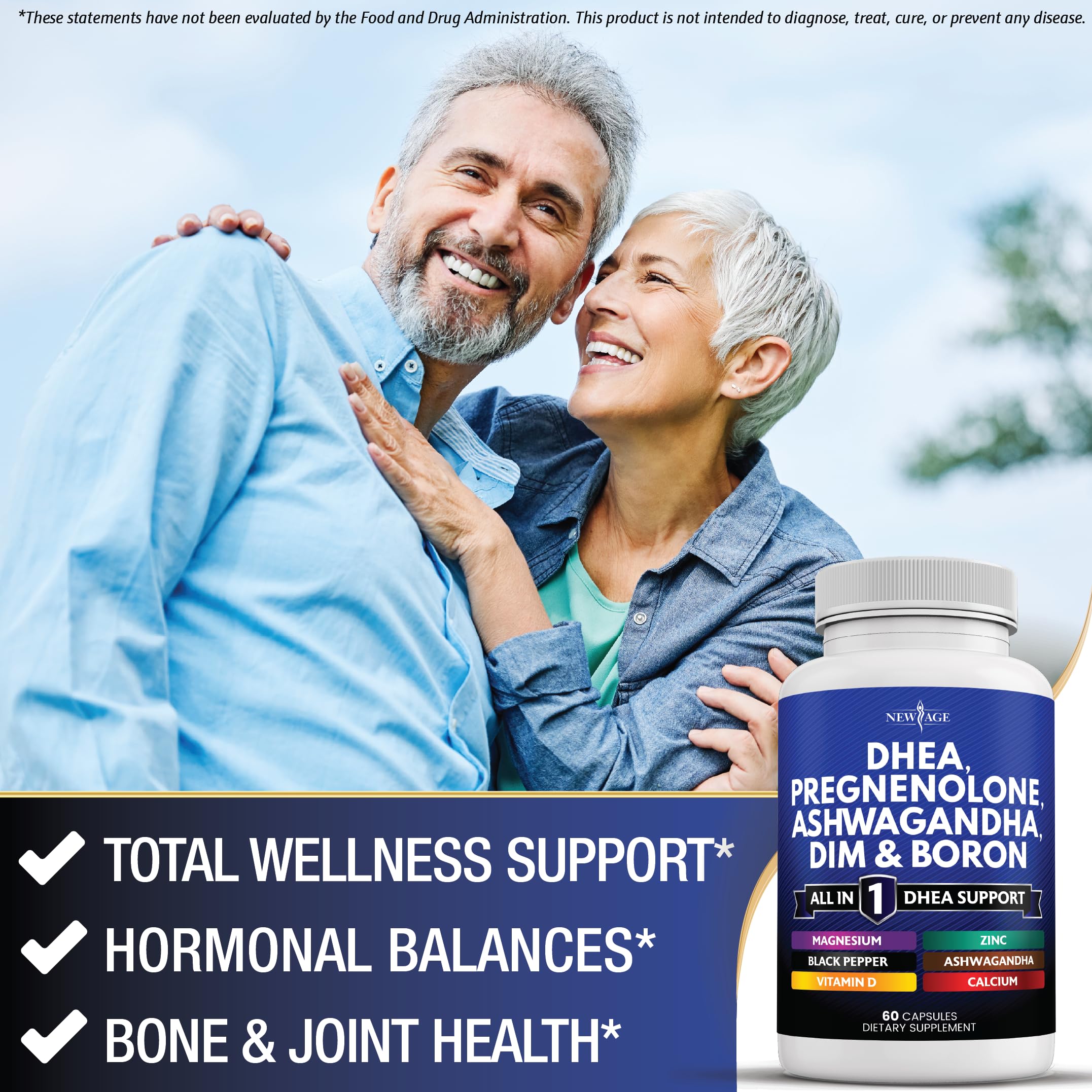 NEW AGE DHEA: vitamine D3 5000 UI, soutien nutritionnel potentiel au quotidien