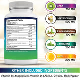New Age GABA L-Tryptophane 500 mg, mélange pour l'humeur et le bien-être.