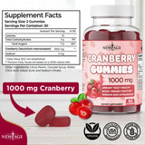 NEW AGE Gommes à la canneberge — Étiquette claire pour comprendre les bienfaits potentiels.