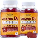 Gommes NEW AGE D3 5000 UI – emballage pratique pour l'apport quotidien.