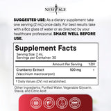 NEW AGE Gouttes de canneberge – doseur pratique pour dosage quotidien