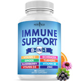NEW AGE Immunité 8 en 1 – bouteille de gélules facile à prendre au quotidien.
