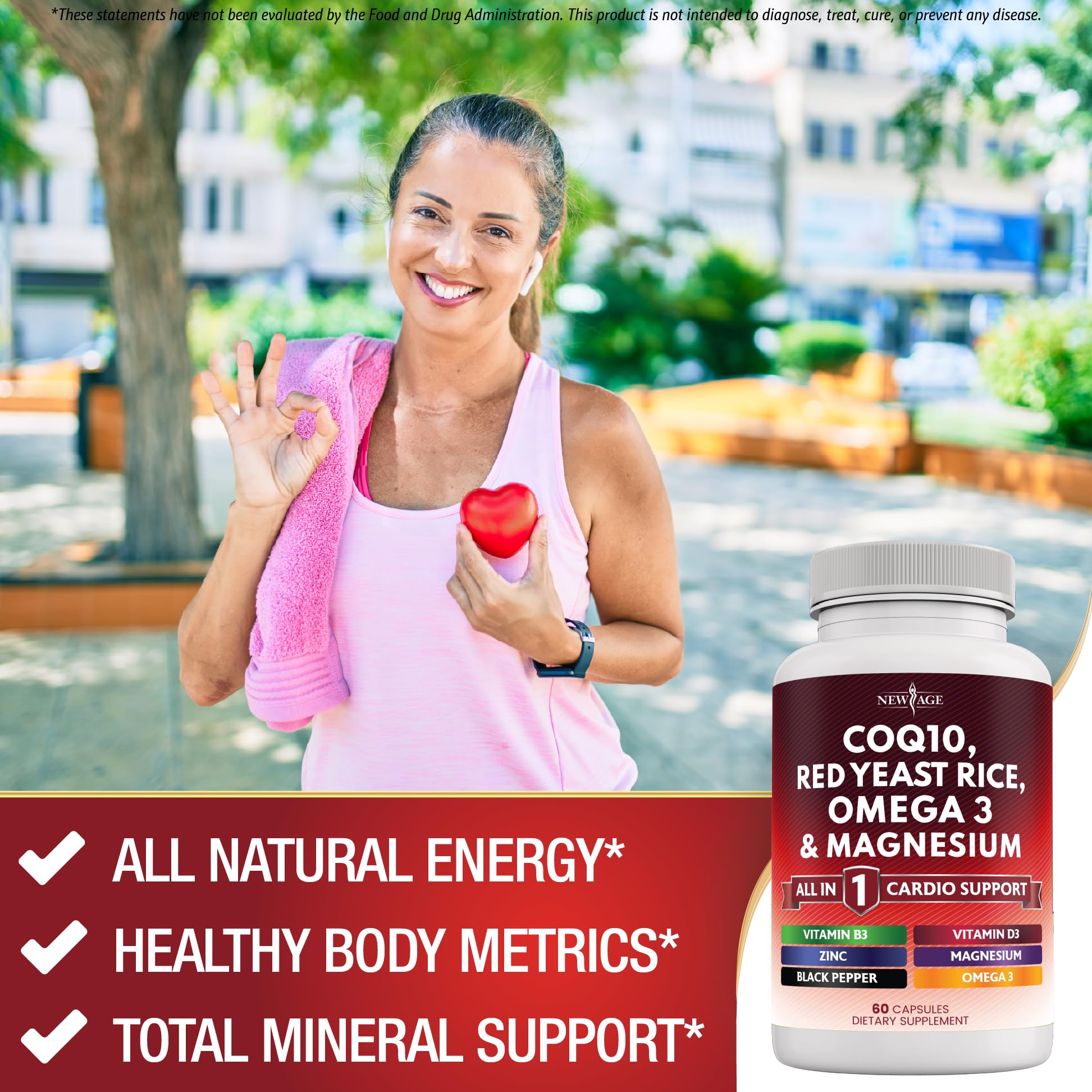NEW AGE Magnésium 500 mg et Zinc, vitamine K2-D3, gelules pratiques.