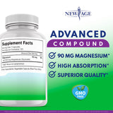 Boîte NEW AGE Magnésium Glycinate – pratique, 240 capsules véganes.