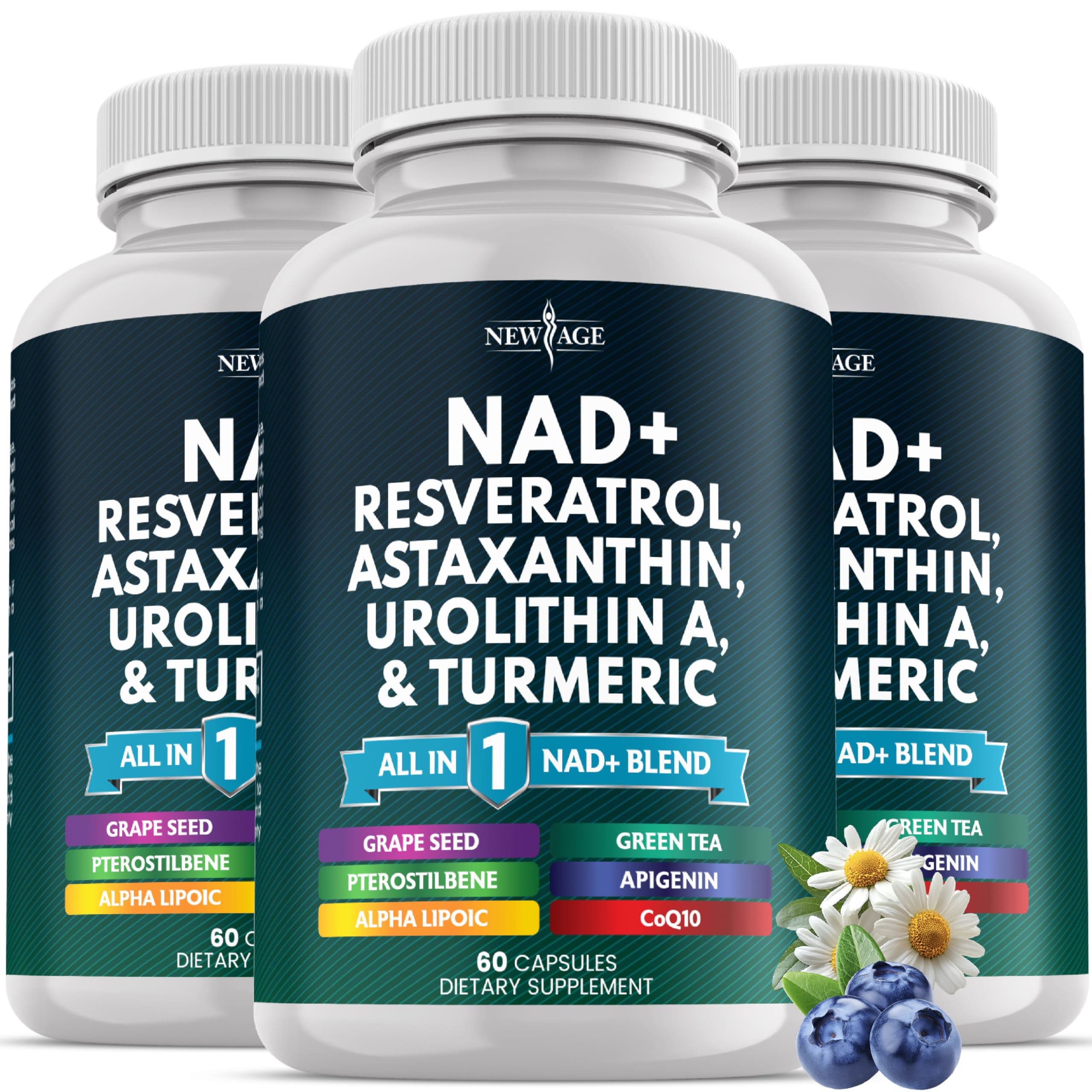 NEW AGE NAD⁺ Bouteille: énergie quotidienne et soutien mitochondrial