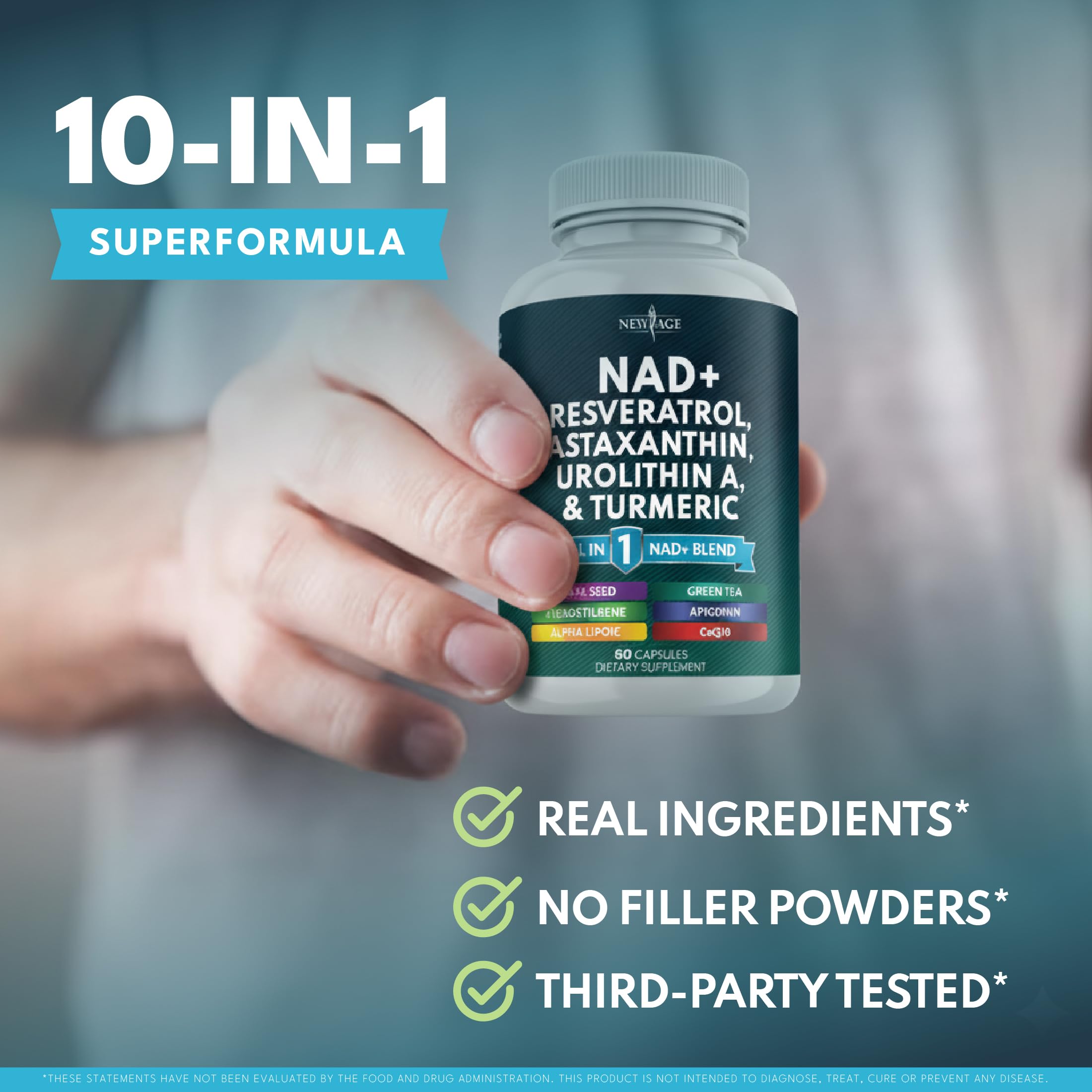 NEW AGE NAD⁺ Emballage: pureté et respect des standards
