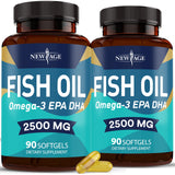NEW AGE Omega3 – bouteille de capsules molles, soutien potentiel des articulations et du cerveau