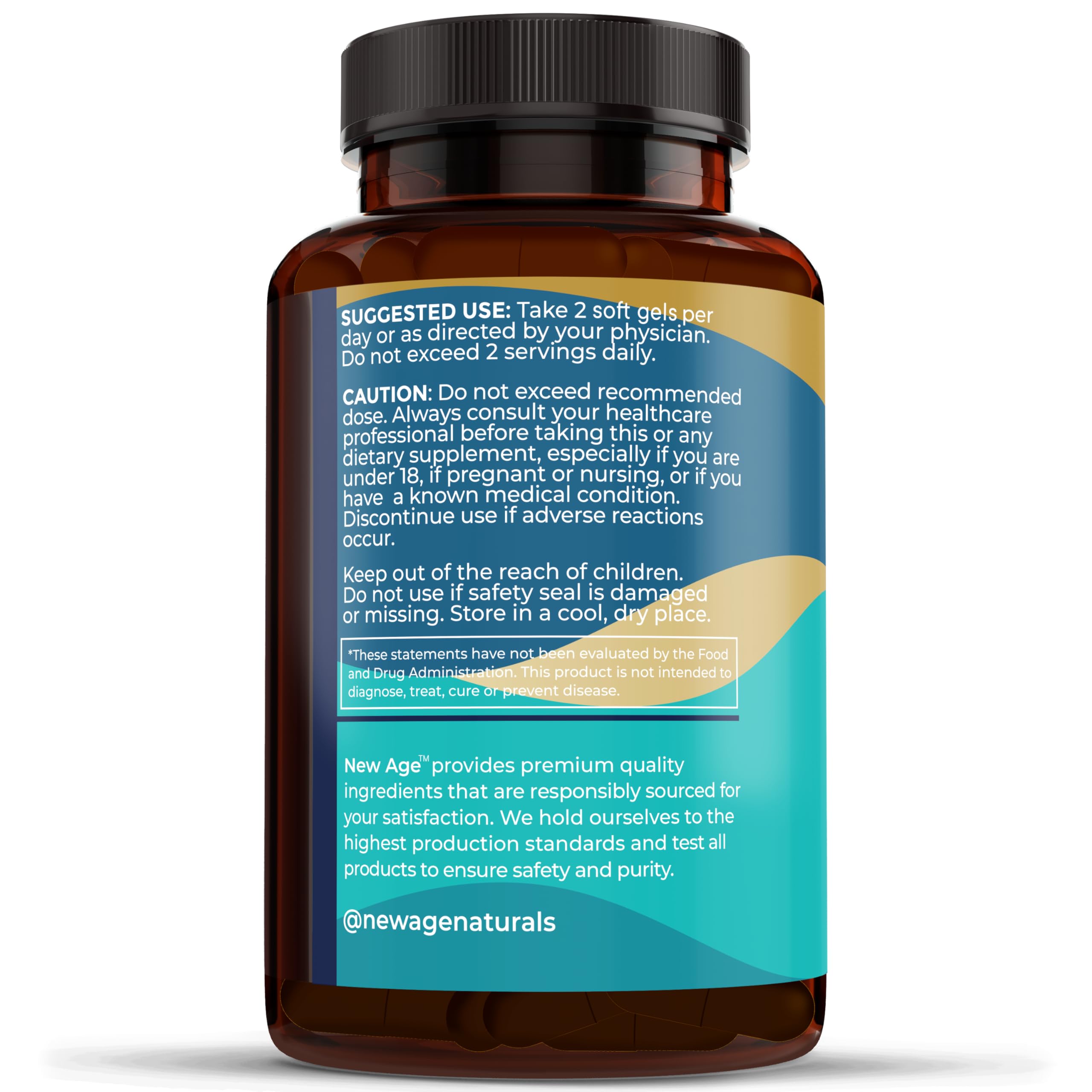 NEW AGE Omega3 – pack double de 180 capsules pour 90 jours