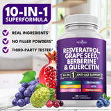 NEW AGE Resveratrol-Berberine, capsules NAC, souligne la NAC et ses usages potentiels.