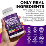 NEW AGE Resveratrol-Berberine, fruits de noni, accent sur l'extrait et les compléments.