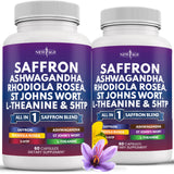NEW AGE: bouteille de capsules de safran 60, pratique pour la routine quotidienne.