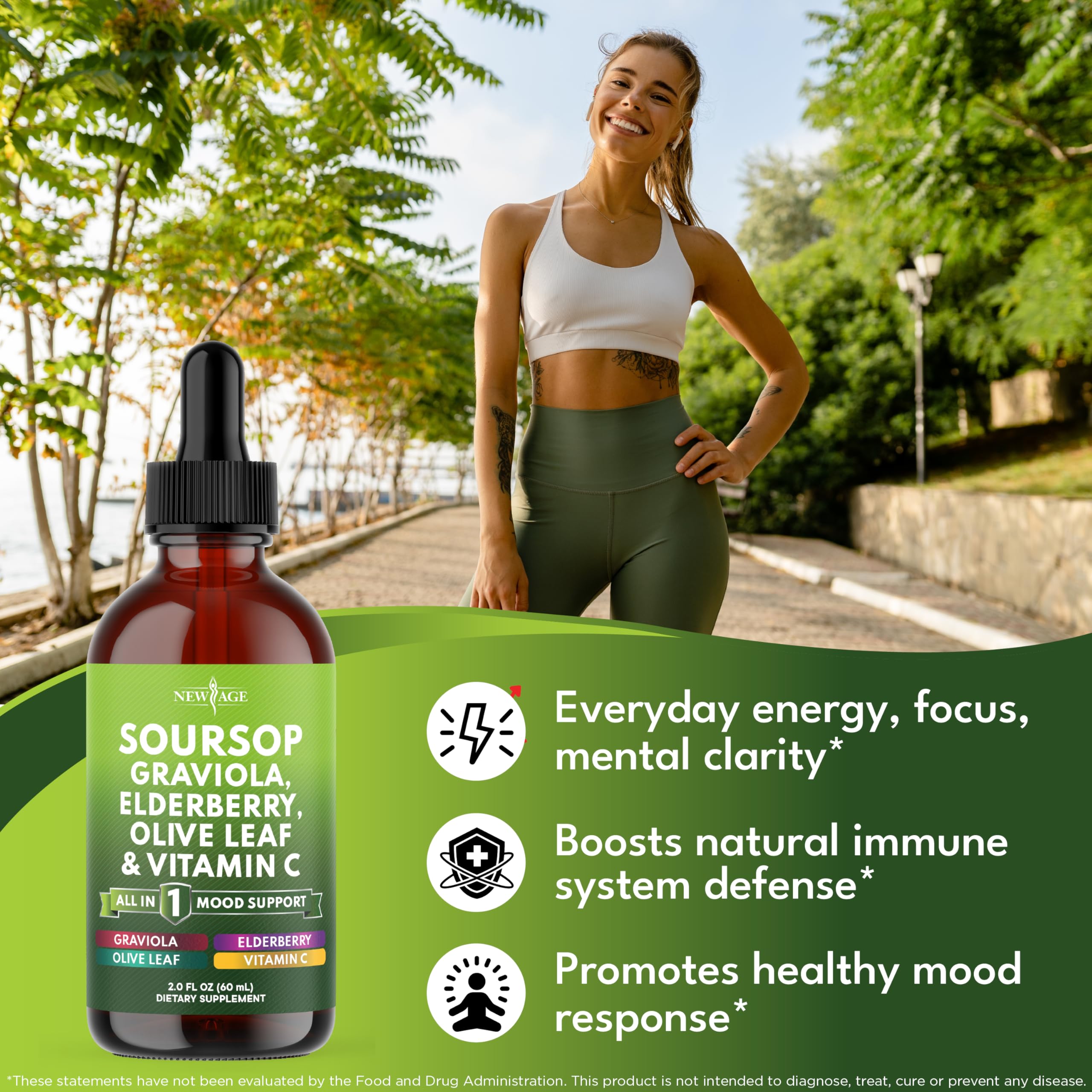 NEW AGE Soursop Drops étui: format pratique pour une routine quotidienne.